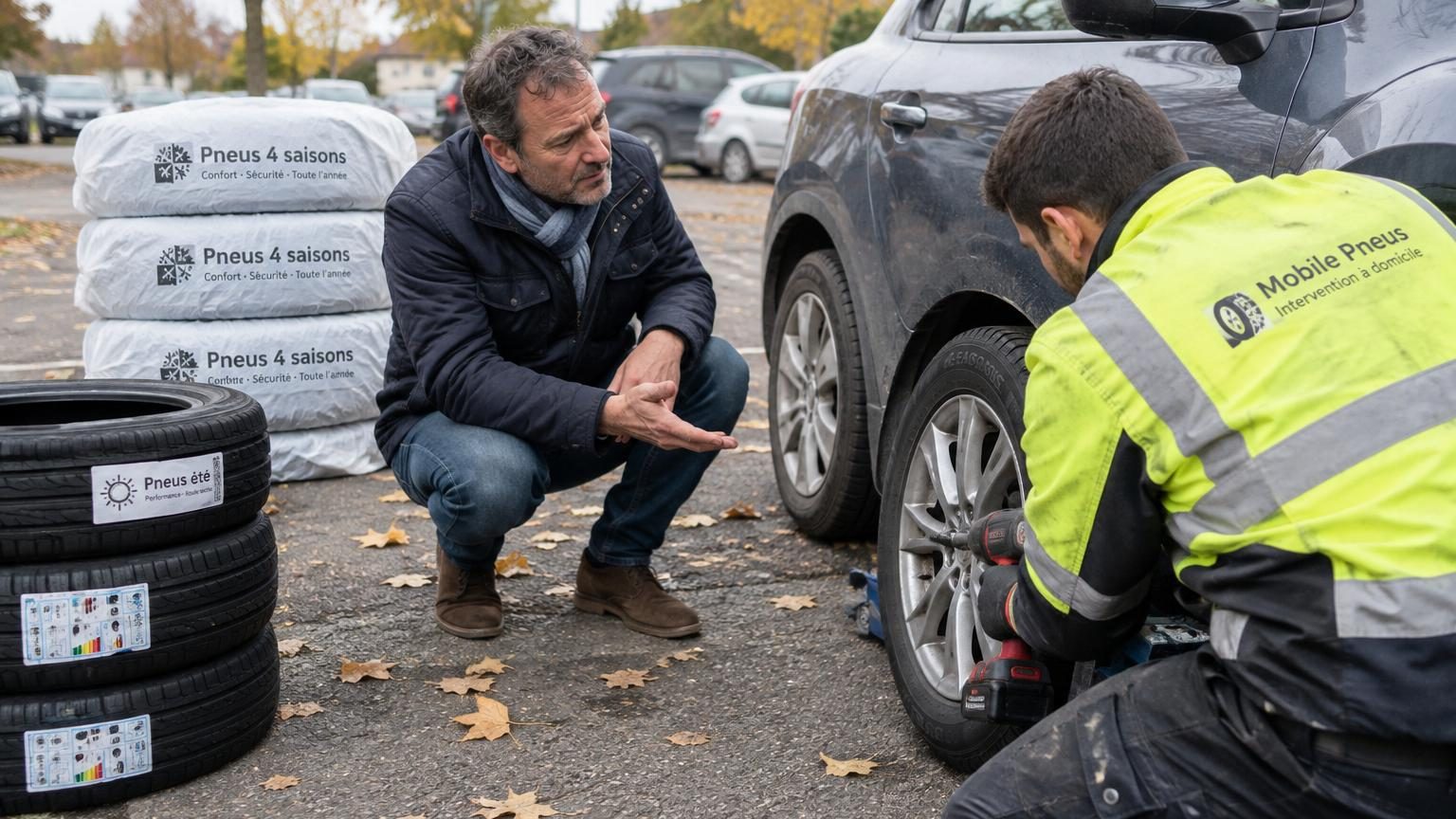Plutôt que de changer leurs pneus été avant l'hiver, de plus en plus de Français choisissent cette autre solution