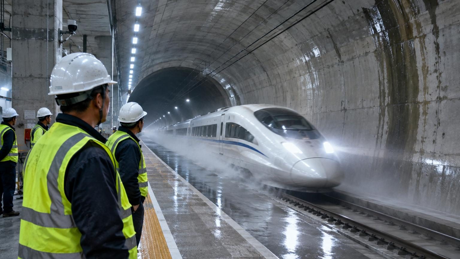 Record mondial : la Chine a creusé un tunnel sous-marin à 115 mètres sous la mer pour son train à grande vitesse