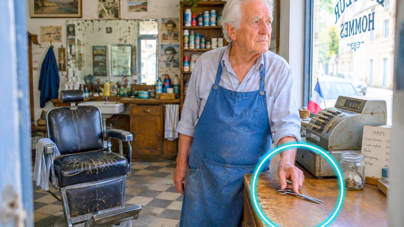 Retraité depuis 8 ans, il a repris les ciseaux à 71 ans : « Aujourd'hui j'ai gagné 30 euros, ça paye à peine mon électricité »