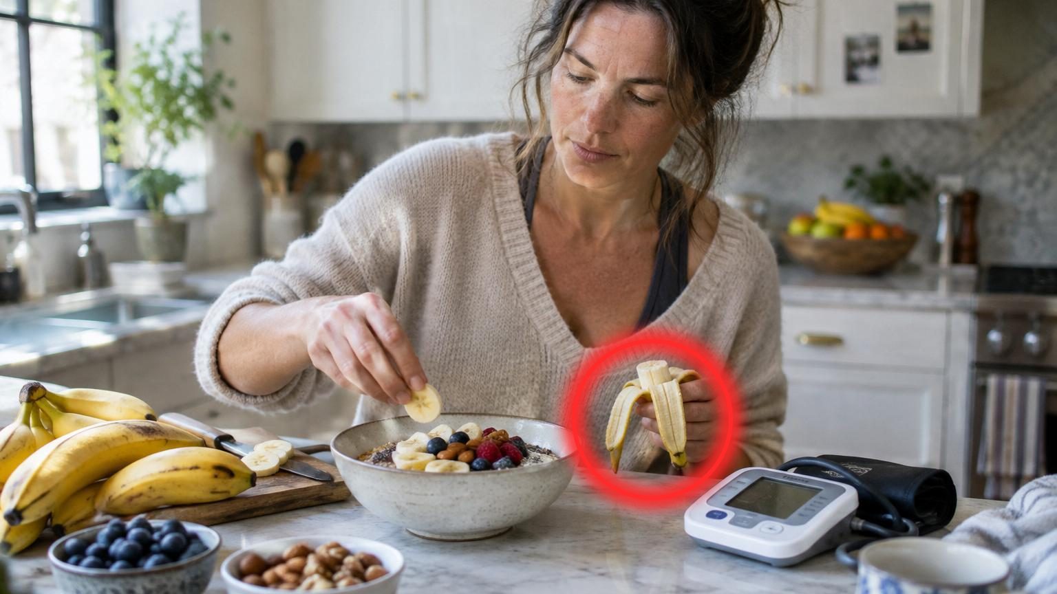 Banane jaune sans taches sur fond blanc, illustrant un fruit frais prêt à être consommé comme collation saine