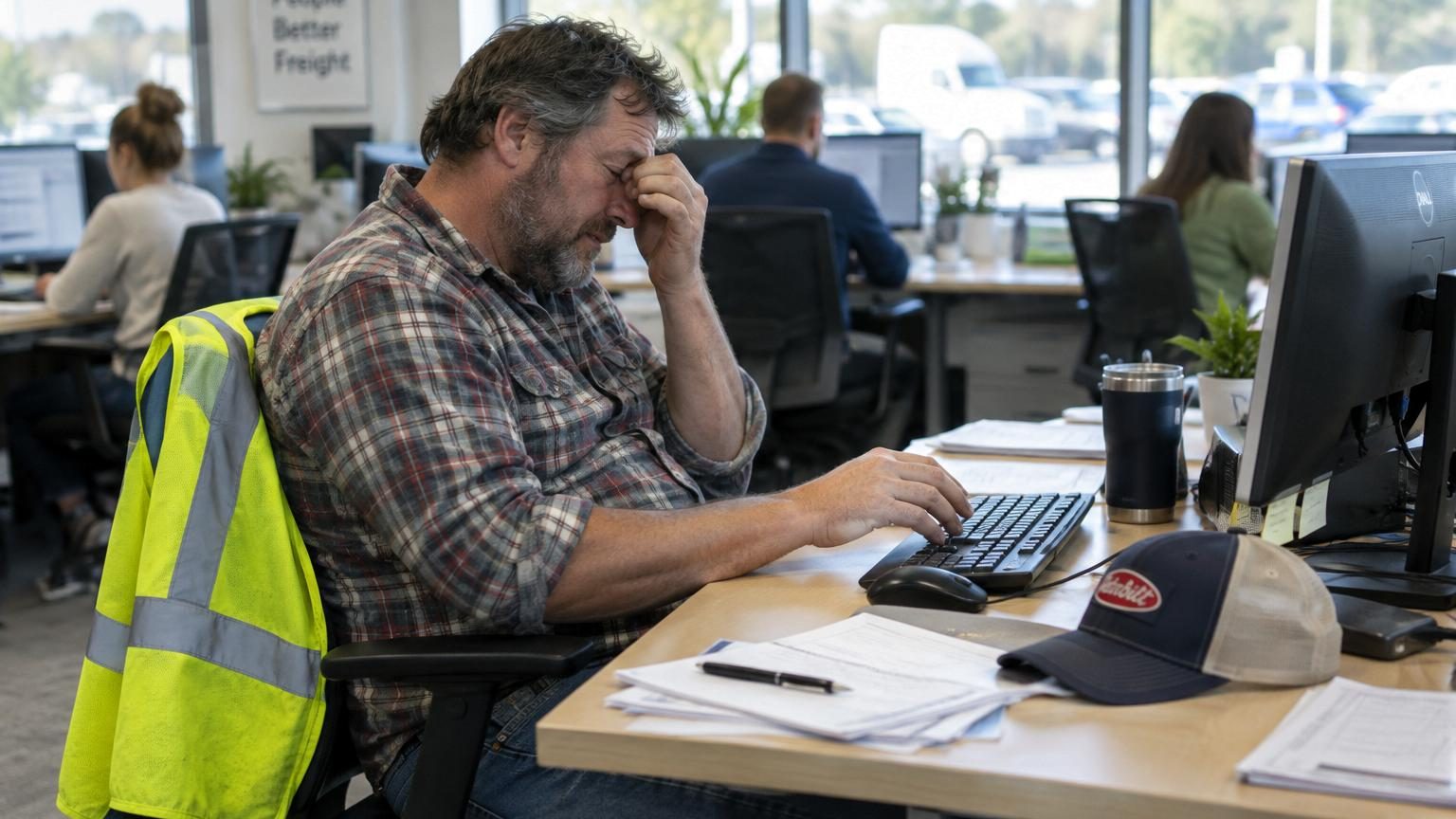 Routier depuis des années, il expérimente le travail de bureau pendant plusieurs jours : « Je ne le recommande pas »