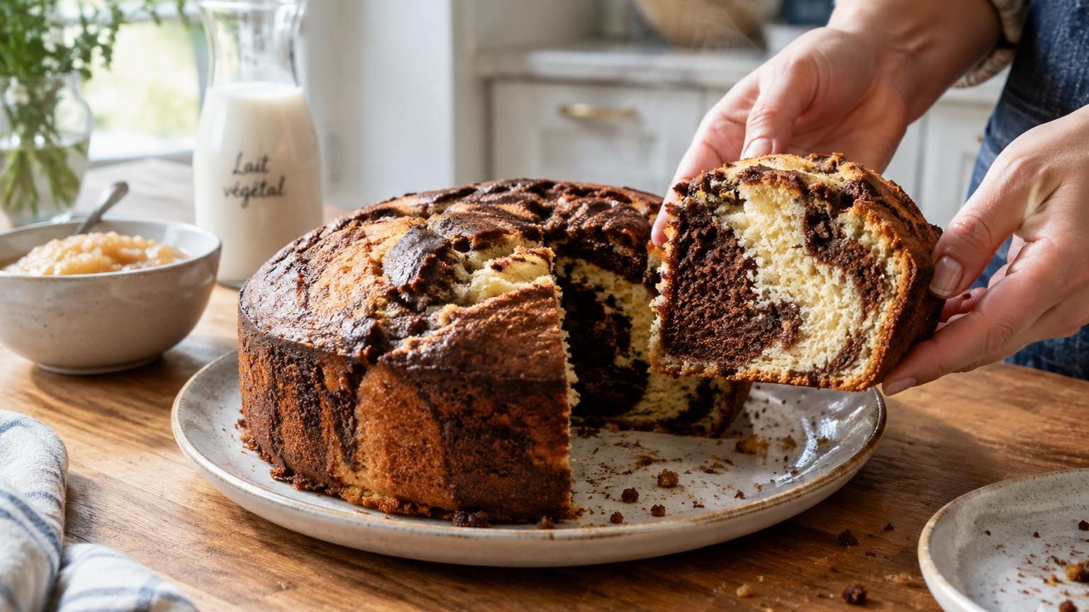 Son cake marbré le plus moelleux ne contient ni œufs ni beurre : voici ce qui les remplace
