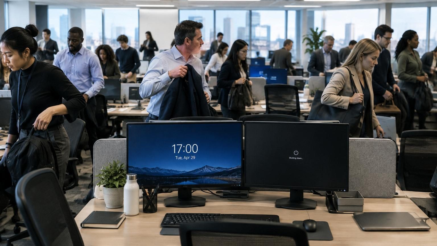 Son entreprise impose un pointage à sens unique : depuis, tous les salariés quittent leur poste à la même seconde exactement