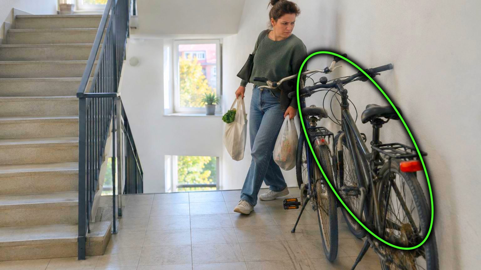 Son voisin monte toujours ses deux vélos sur le palier alors que la cage d'escalier est large : ce n'est pas par politesse