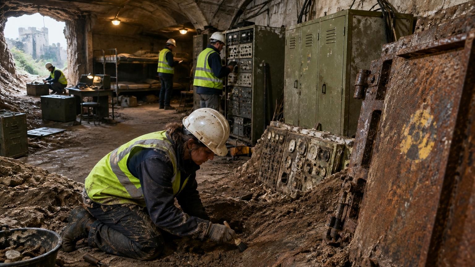 Sous un château médiéval, des archéologues tombent sur un bunker nucléaire des années 1960 que tout le monde avait oublié