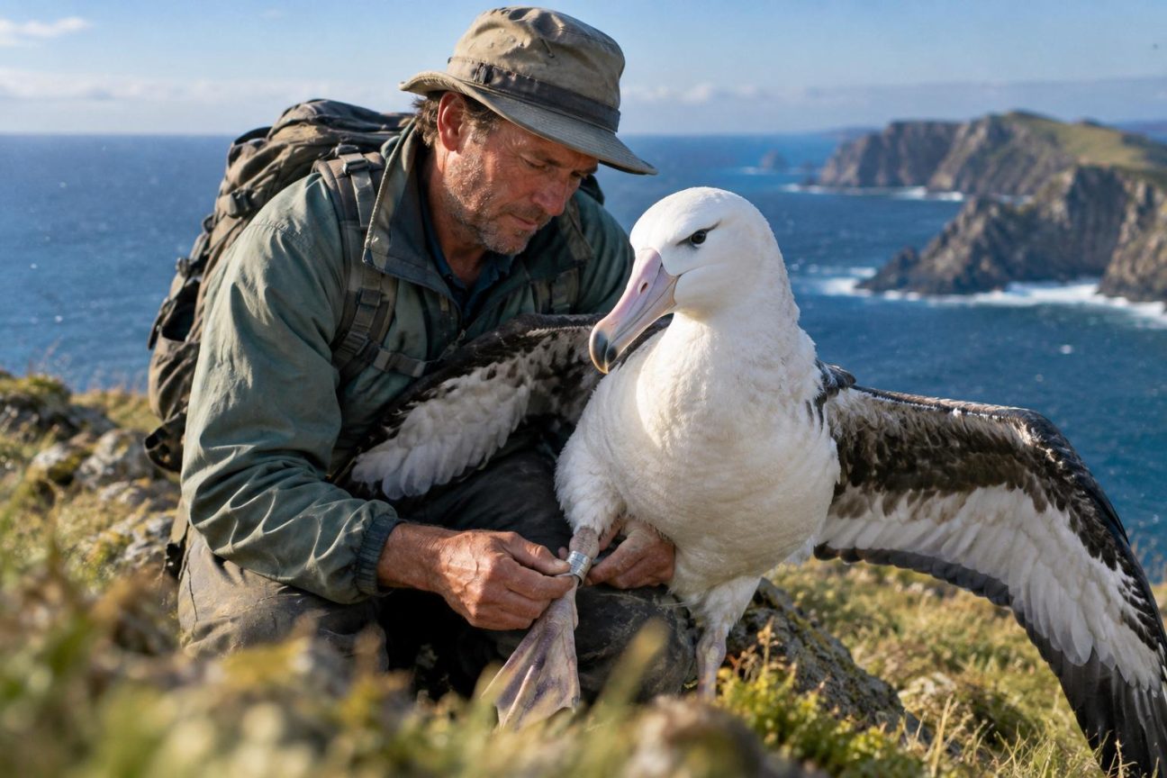 Un biologiste bague un albatros sur une île du Pacifique : des décennies plus tard, l’oiseau est toujours vivant et bat tous les records