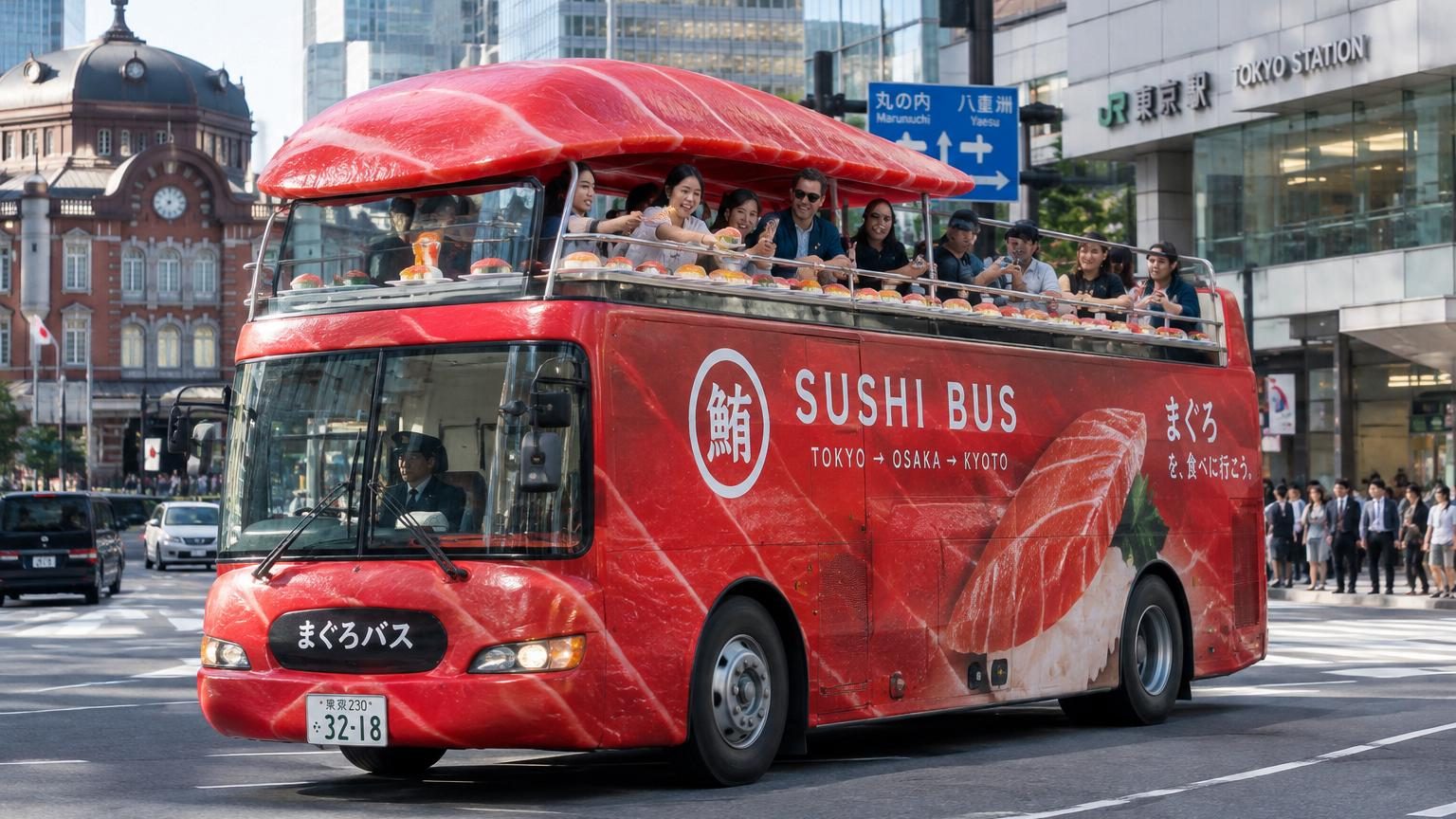 Un bus à sushis tournants circule bientôt dans Tokyo : la date de départ des tours est connue et les réservations sont ouvertes