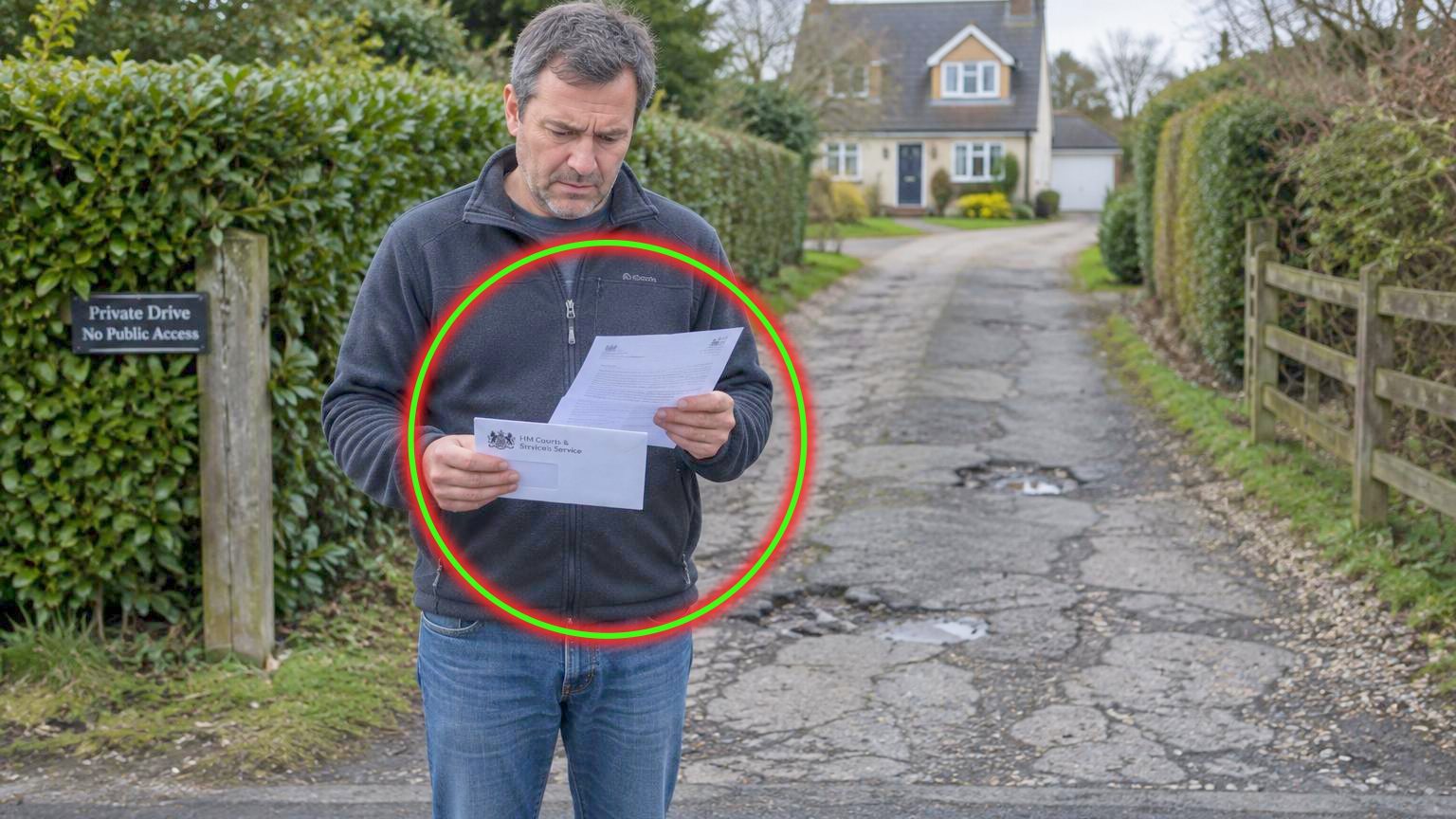 Un chemin privé mène à sa maison : il reçoit un courrier de la mairie et découvre qui doit vraiment payer l'entretien