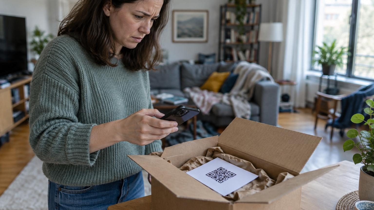 Un colis arrive chez vous sans que vous l'ayez commandé : ce QR code à l'intérieur peut vider votre compte bancaire