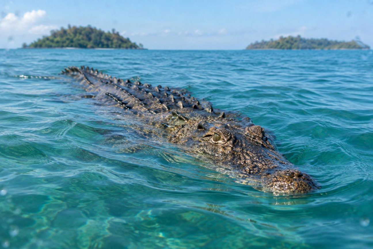 Un crocodile marin parcourt 590 km en 25 jours sans presque nager : voici comment il transforme l'océan en autoroute
