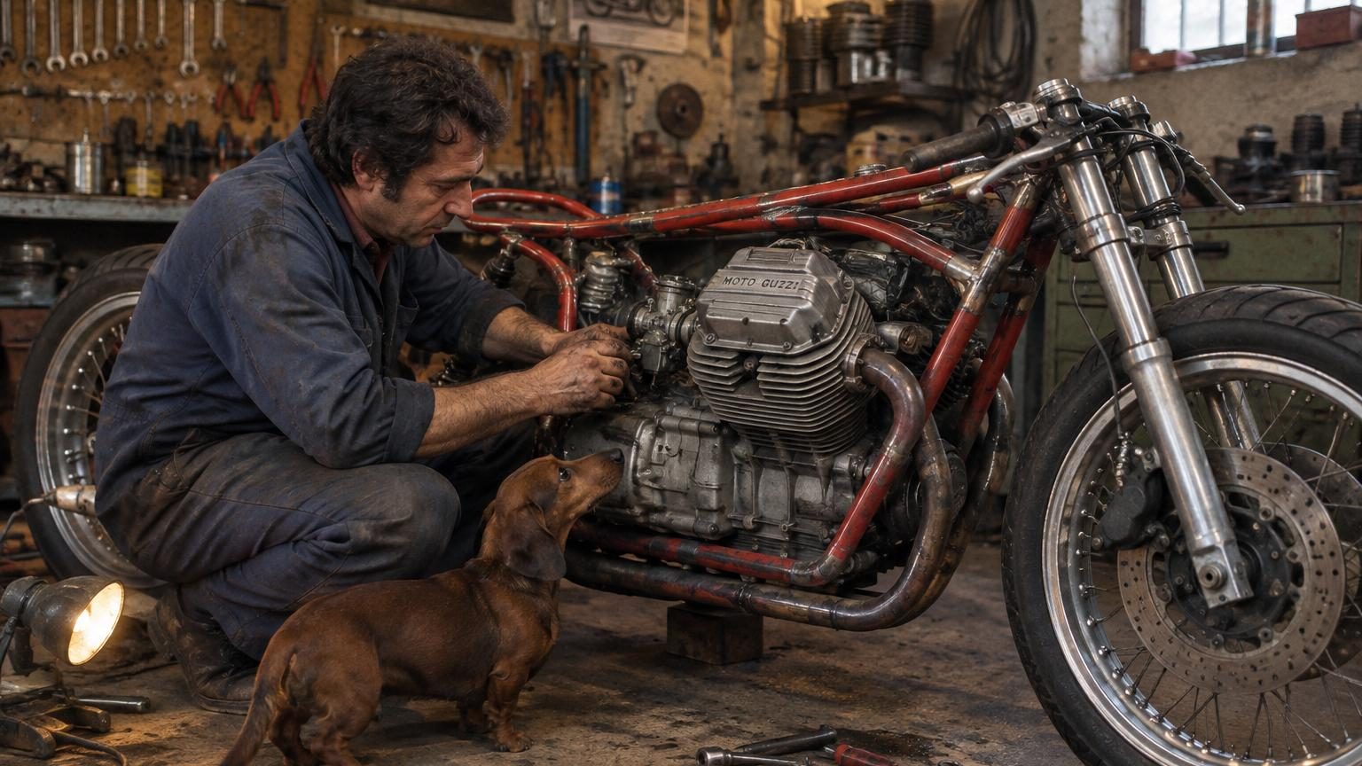 Un ingénieur conçoit une moto dans son sous-sol et lui donne le nom de son chien : sans le savoir, il sauvait une marque mythique