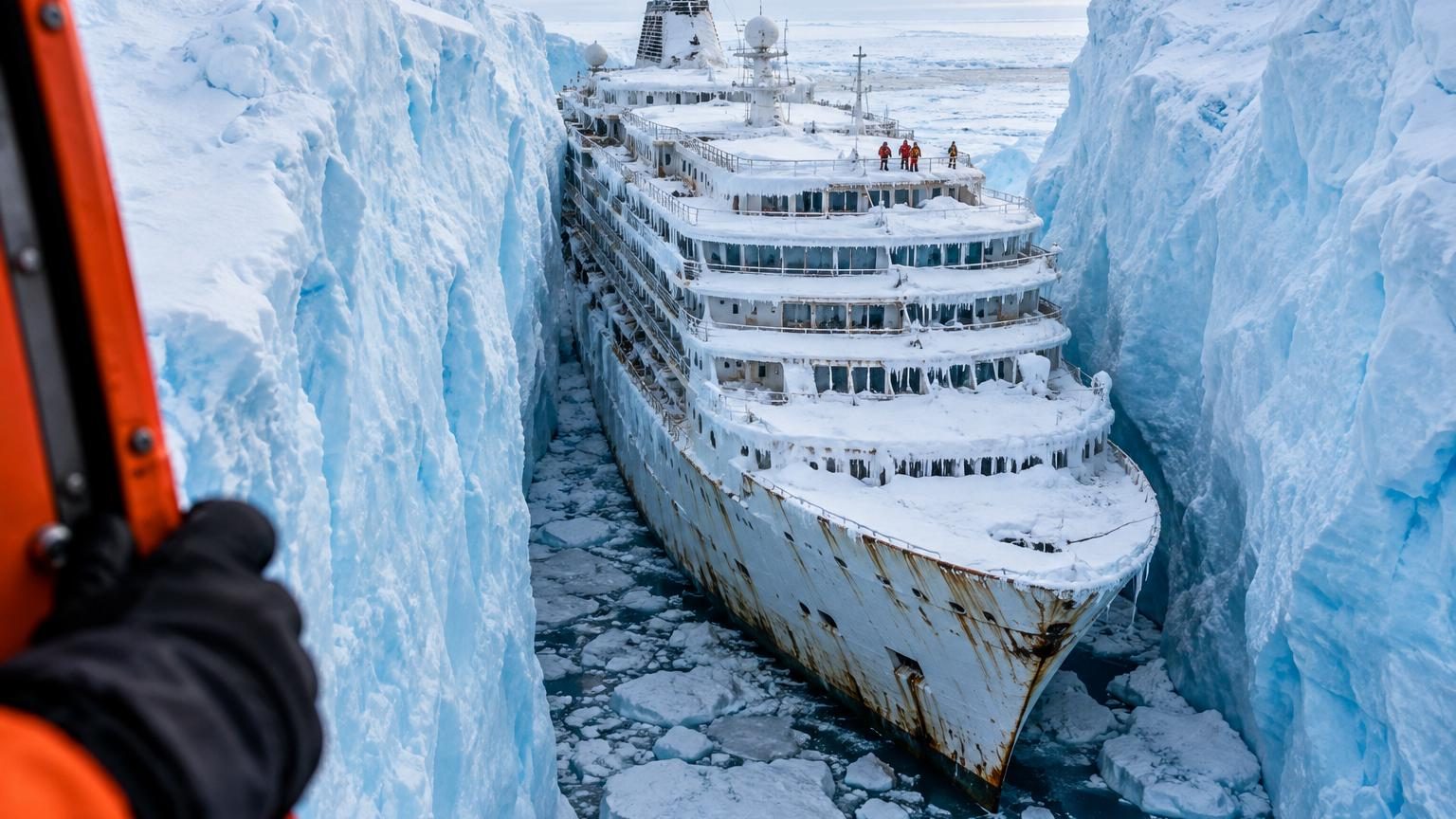 Un navire de croisière disparu dans les années 2000 retrouvé gelé entre deux icebergs : plus de vingt ans après, le mystère refait surface