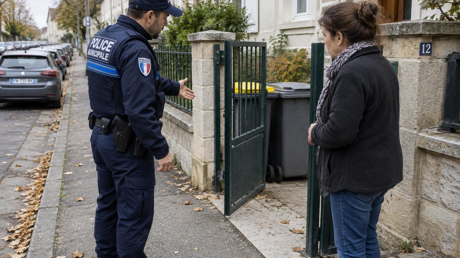 Un portillon ouvert sur le trottoir pour gagner du temps avec les poubelles : trois jours plus tard, la police municipale lui rappelle que c'est interdit