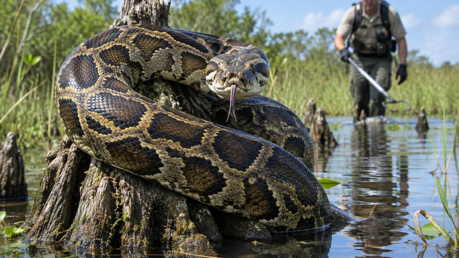 Un python invasif prolifère en Floride : voici pourquoi les autorités n'arrivent plus à l'arrêter