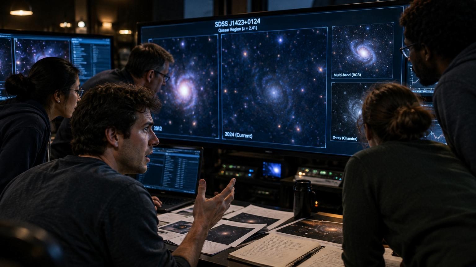 Un trou noir supermassif à 10 milliards d&rsquo;années-lumière s&rsquo;éteint presque entièrement : ce déclin éclair laisse les astronomes sans explication