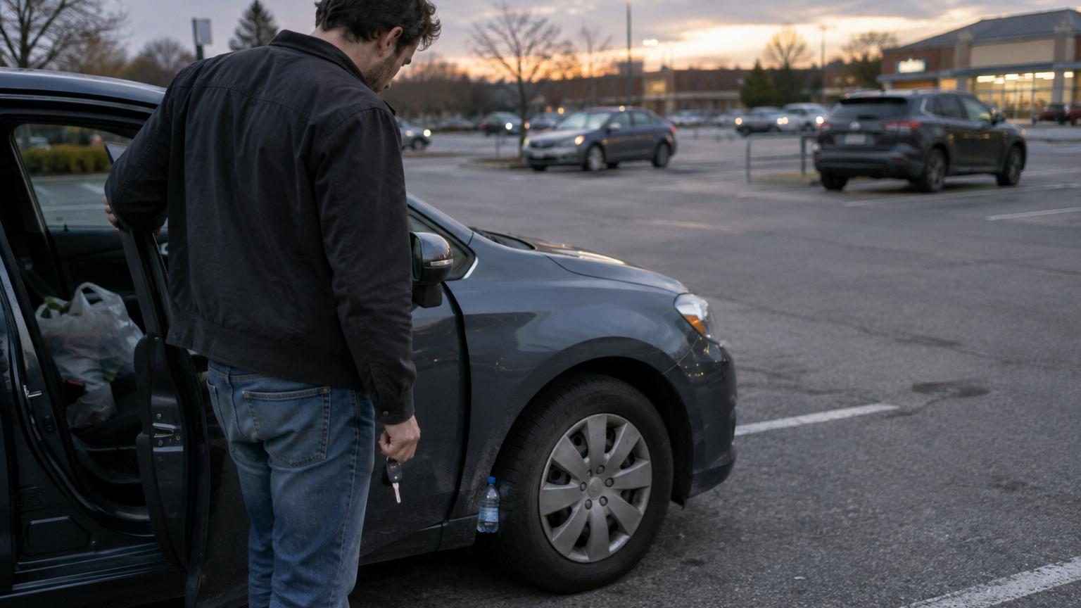 Une bouteille posée près de votre portière sur un parking : la gendarmerie explique pourquoi il ne faut surtout pas la ramasser