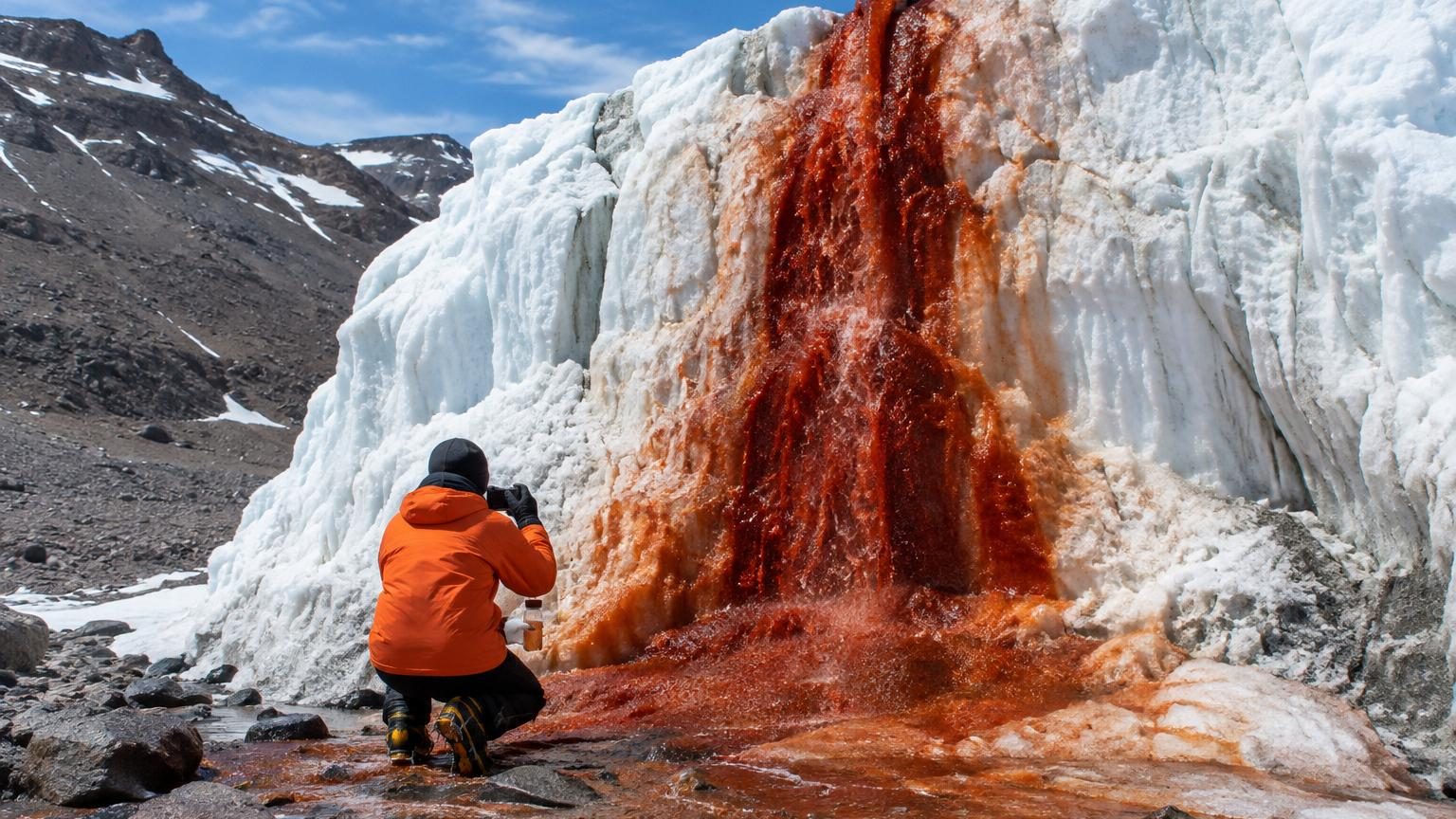 Une cascade de sang coule sur ce glacier de l'Antarctique depuis plus d'un siècle : les scientifiques viennent enfin de comprendre pourquoi