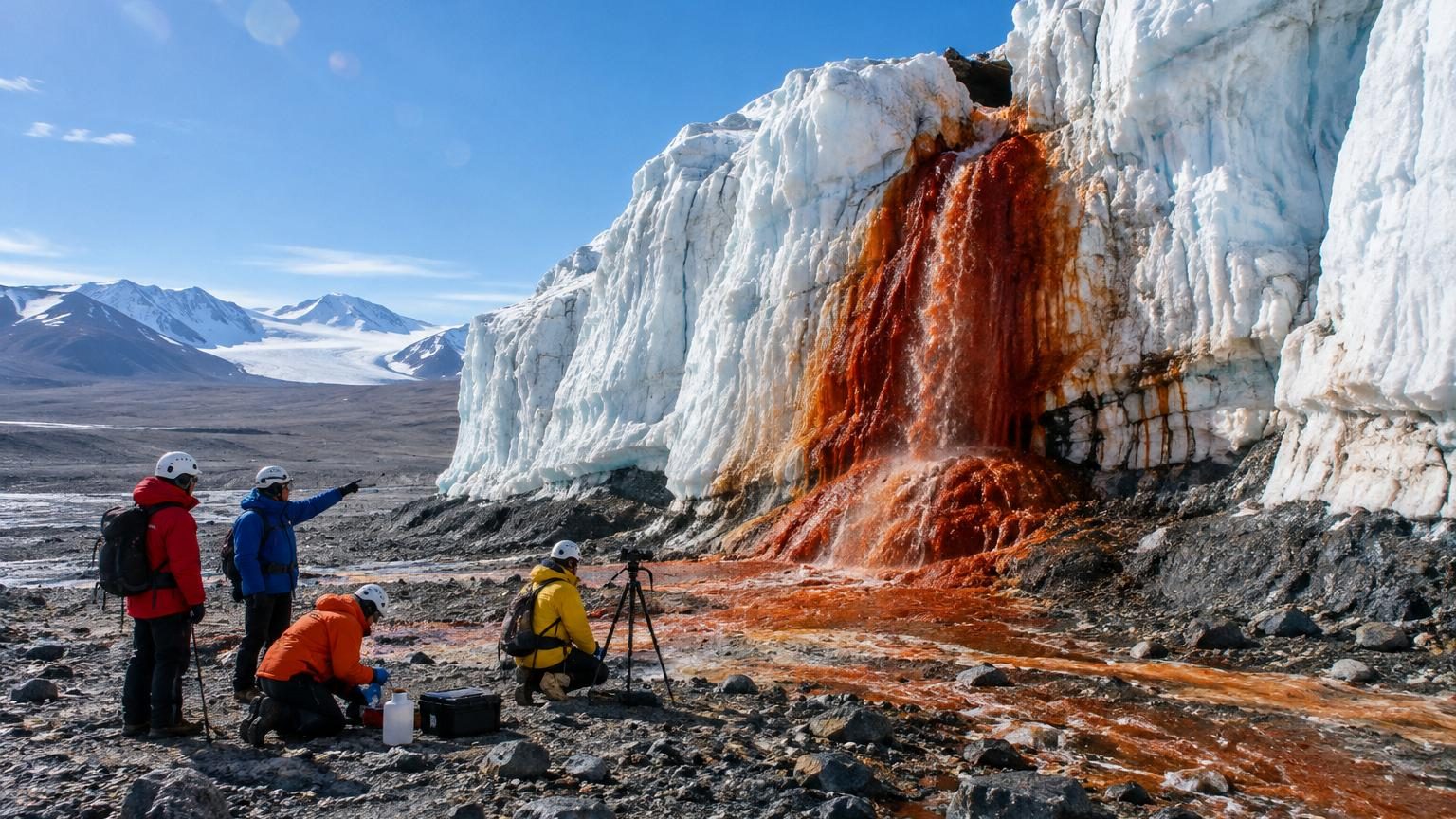 Une cascade rouge sang coule sur un glacier de l'Antarctique : les scientifiques ont enfin percé son dernier mystère