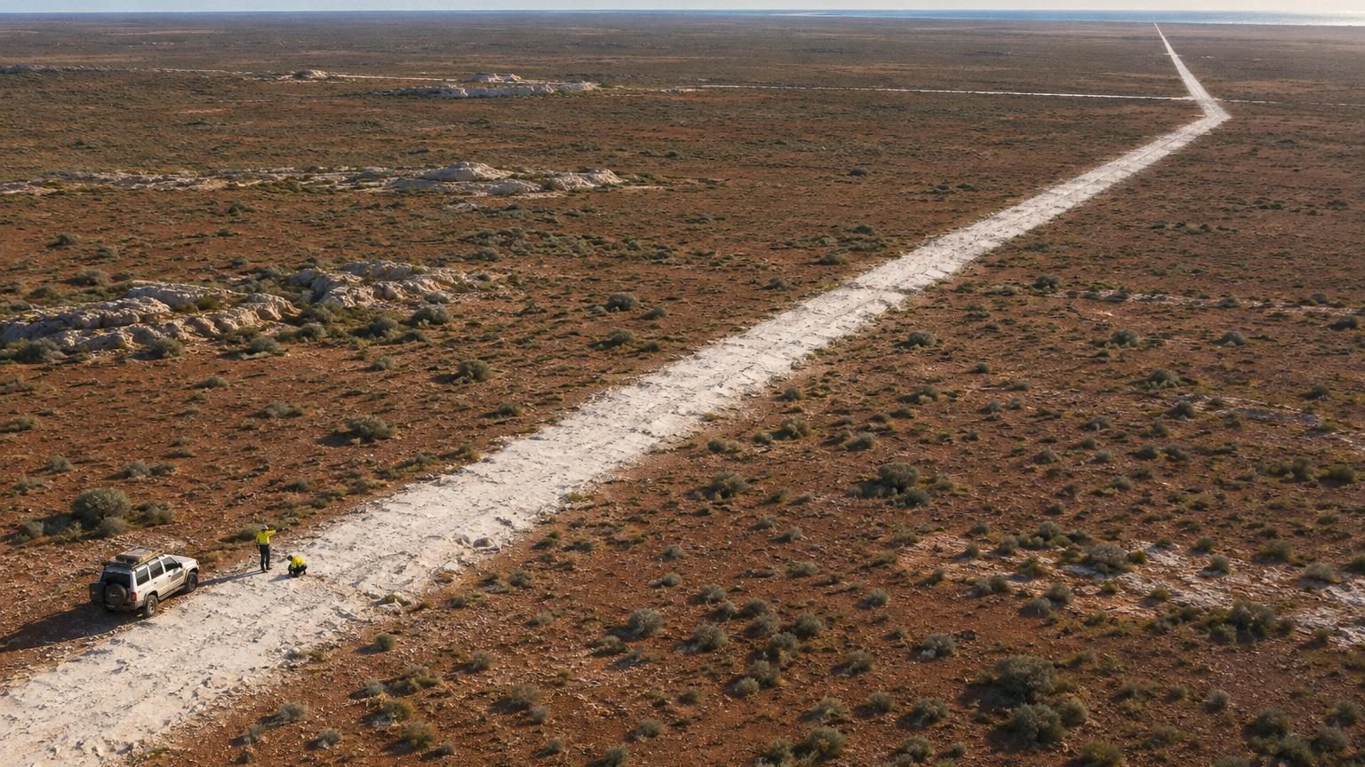 Une immense ligne blanche apparaît en plein désert australien : les chercheurs ont enfin identifié ce phénomène naturel rare