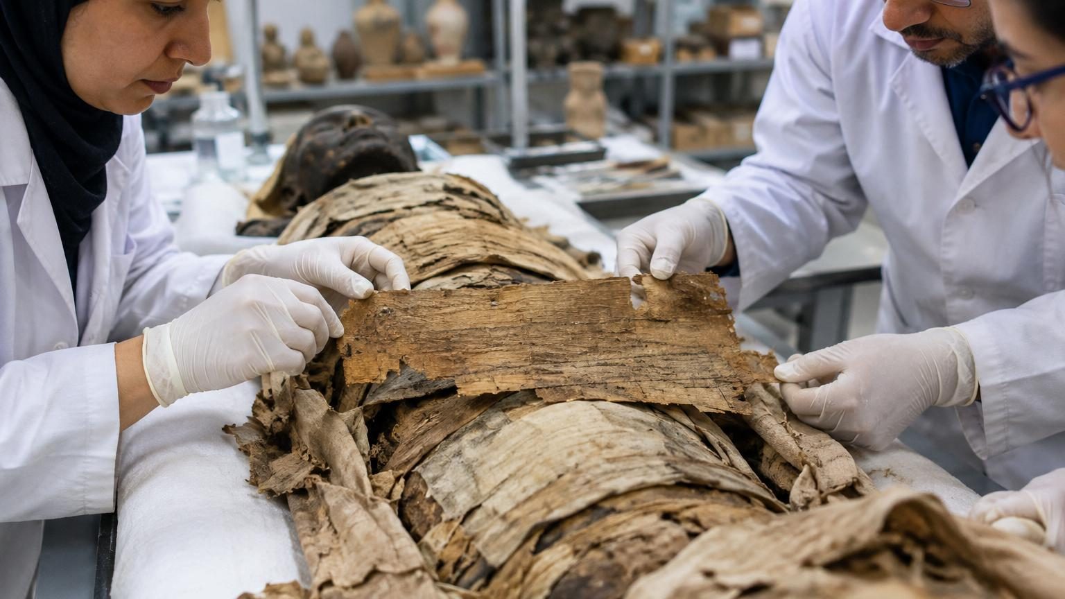 Une momie égyptienne de 1 600 ans ouverte par les archéologues : ce qu'ils trouvent dans les bandelettes n'est ni un bijou ni une amulette