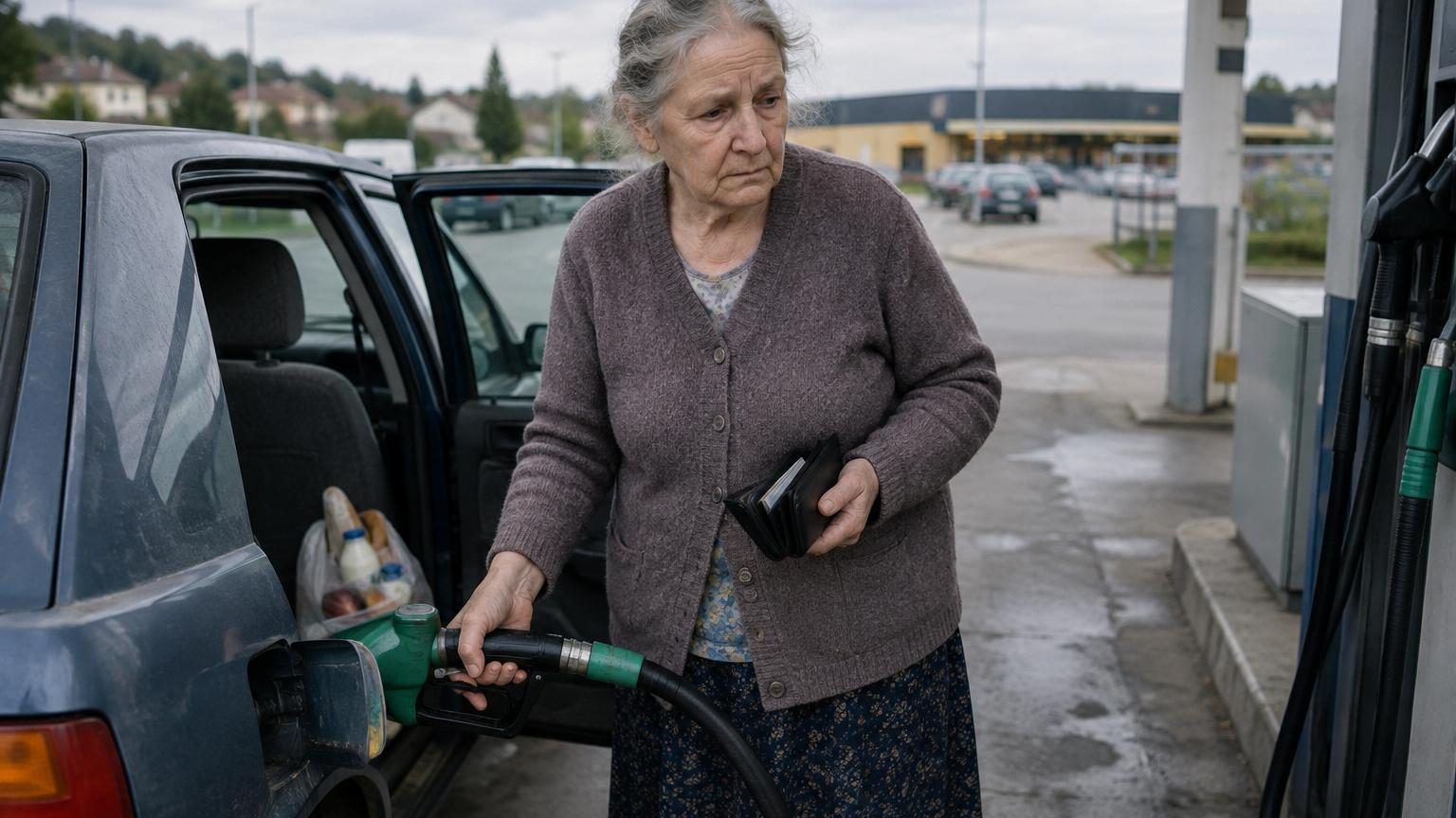 Veuve depuis 5 ans, Elaine, 77 ans, dépense 58 euros d'essence par semaine : plus que ce qu'elle met dans son assiette