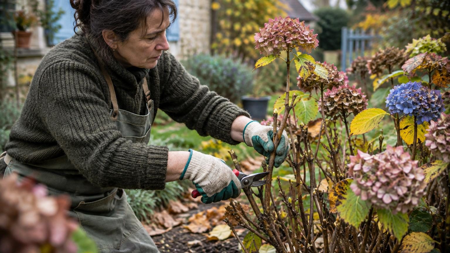 Vos hortensias fleurissent peu : le geste à faire avant l&rsquo;hiver pour des floraisons plus généreuses au printemps