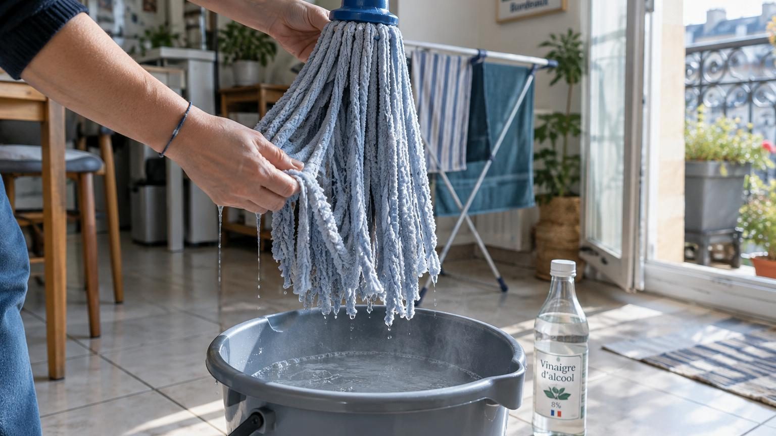 Votre balai serpillière sent mauvais après quelques utilisations : le geste simple à faire après chaque lavage pour qu'il reste frais