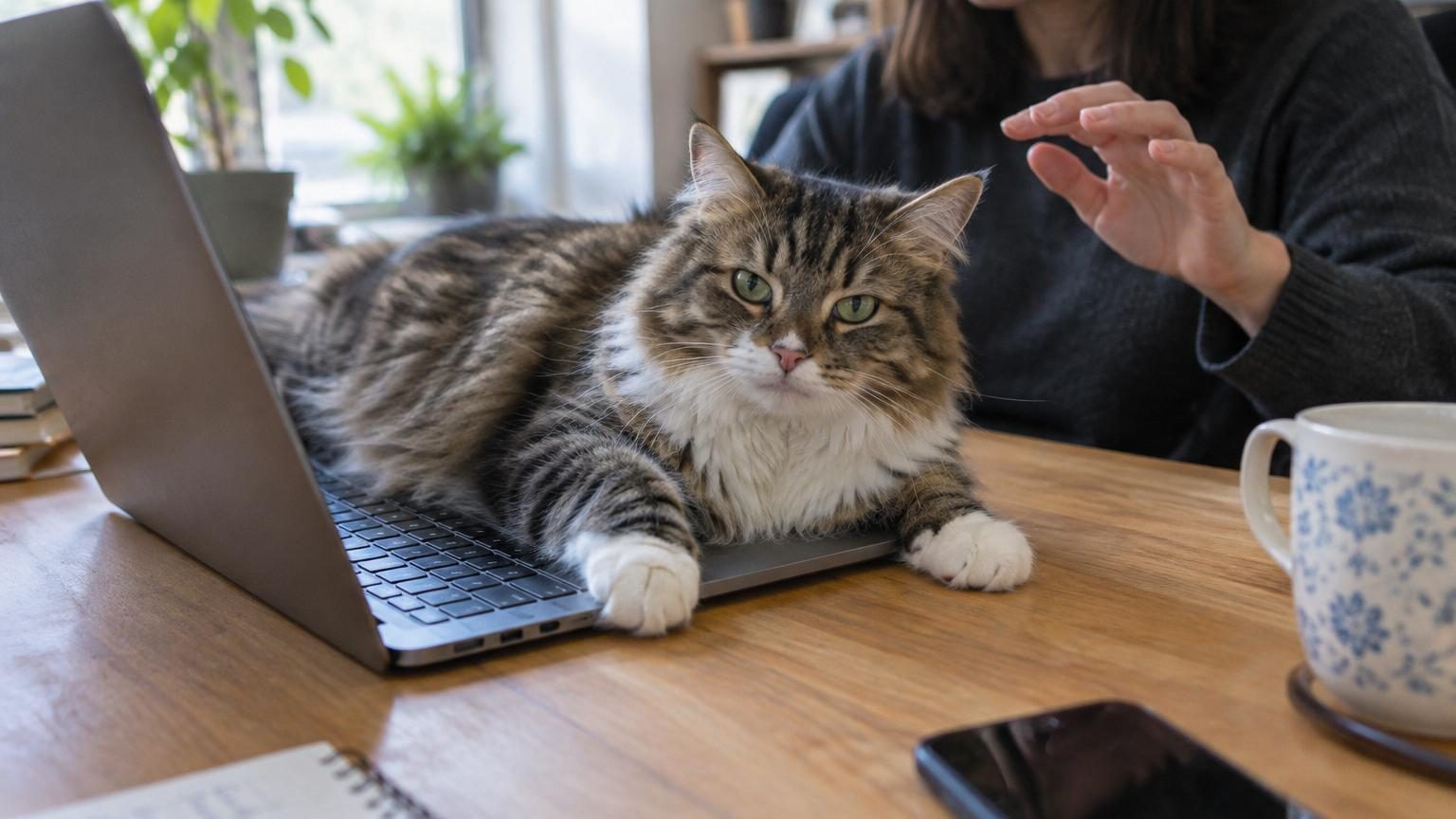 Votre chat s'installe toujours sur votre ordinateur portable : la vraie raison n'est pas celle que vous croyez