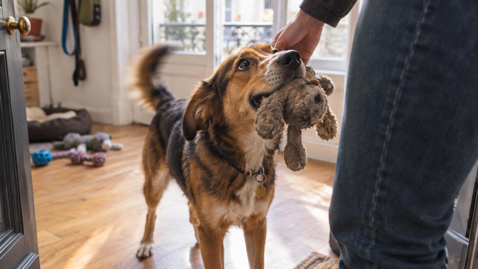 Votre chien vous accueille avec un jouet dans la gueule : les experts en comportement animal expliquent ce qu'il cherche vraiment à vous dire