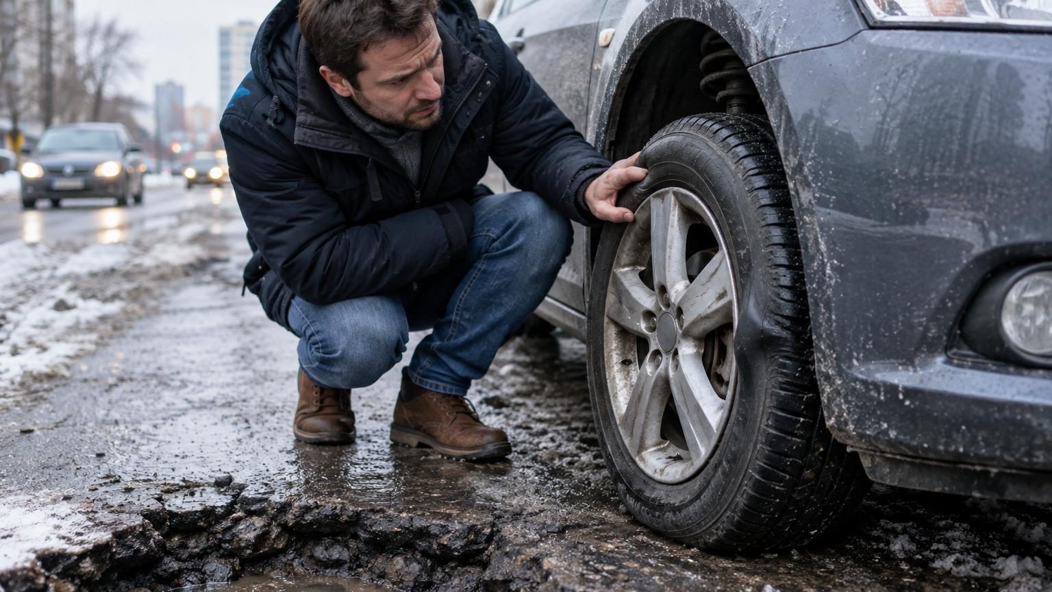 Vous avez tapé un nid-de-poule : les signes qui montrent que votre voiture est touchée, bien avant la panne