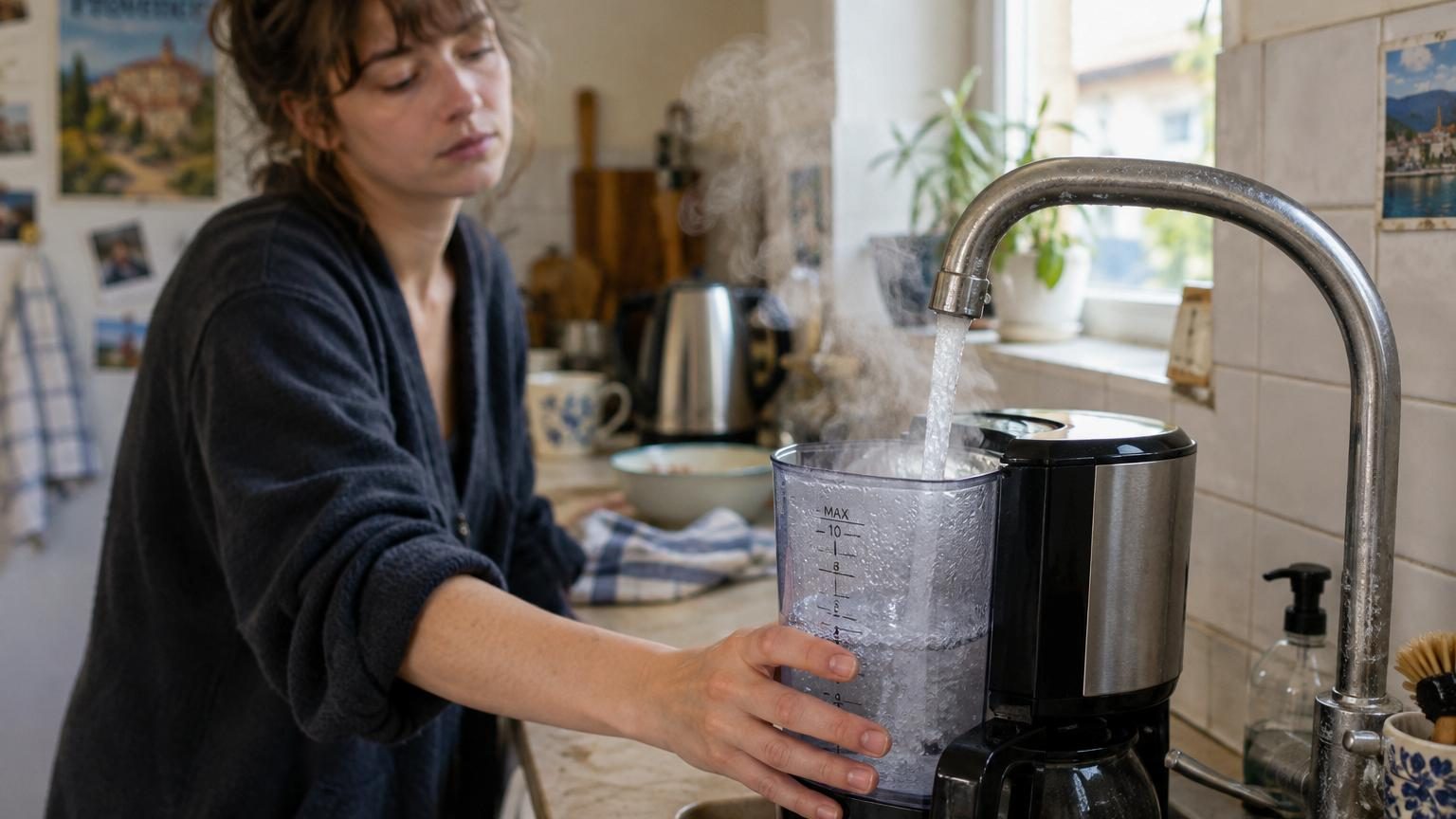 Vous remplissez votre cafetière avec l&rsquo;eau chaude du robinet : voici pourquoi le gouvernement déconseille ce geste du matin
